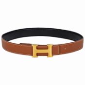 HERMÈS VINTAGE Gürtel "H", Länge 70cm.