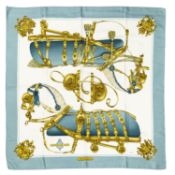HERMÈS Seidencarré  "HARNAIS DE COUR".