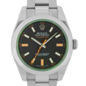 ROLEX Milgauss Ref 116400GV Herrenuhr von 2009. Box und Papiere. 
