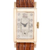 HAMILTON Vintage Rectangular Herrenuhr, ca. 40er Jahre. 