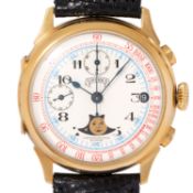 CHRONOGRAPHE SUISSE Ghurka Herrenuhr mit Mondphase Kal. Valjoux 7768 Nr. 310/500. 
