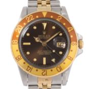 ROLEX GMT-Master 'RootBeer' Ref. 16753F 'Nipple Dial' Herrenuhr, ca. 1979. 