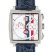 TAG HEUER Limited Edition Monaco Ref CW2118 Herren Chronograph von 2007 mit Box und Papieren. 