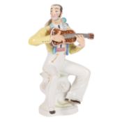 MEISSEN, 'Spanier mit Laute', 1. Wahl, 1984.