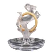 DAUM FRANCE, Ringschale „Steinbock“, Frankreich, 20. Jh., 