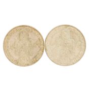 BRD/SILBER – 2 x 5 DM 1952/D, Germanisches Museum 