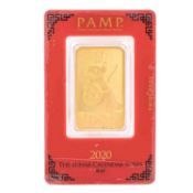 Schweiz /GOLDBarren - 1 Unze PAMP Lunar Serie Maus 2020