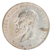 Schaumburg-Lippe / Silber - 3 Mark 1911/A, Fürst Georg,