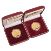 2 x Südkorea / Gold - 25.000 Won der Jahre 1987/1988,