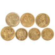 GOLDLot Königin Viktoria - 7 x Goldmünzen mit insg. ca. 40 g fein