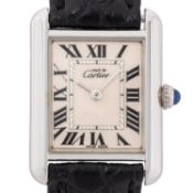 CARTIER Tank must Ref. 2461 "Christmas Limited Edition" mit Box und Papieren, 2001. 