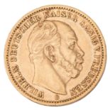 Dt. Kaiserreich /GOLD – Preußen, Wilhelm I. (1861–1888), 20 Mark 1873 B