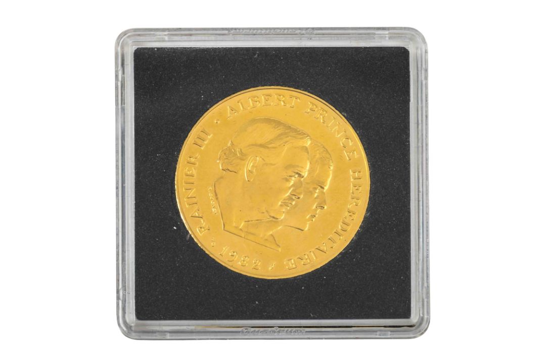Monaco /GOLD - 100 Francs 1982 Rainier III. – Thronfolger Prinz Albert – Essai - Bild 1 aus 2
