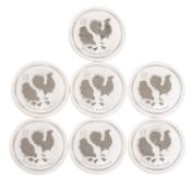 Australien/SILBER – 7 x Australien 1 Dollar 2017, Elisabeth II., 