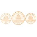 3 x China in Gold - 