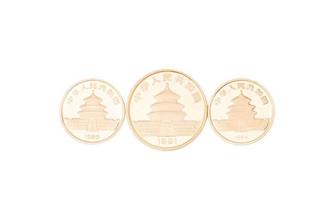 3 x China in Gold -  - Bild 1 aus 2