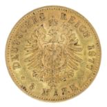 Preussen/GOLD Wilhelm I. 5 Mark 1877/A