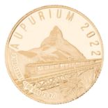 Solomon Islands /GOLD –  25 $, „Matterhorn and Glacier Express“ 2022