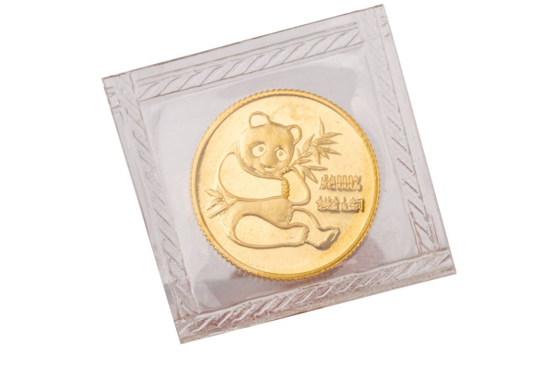 China/GOLD – 10 Yuan 1982, Panda 1/10 oz,  - Bild 2 aus 2