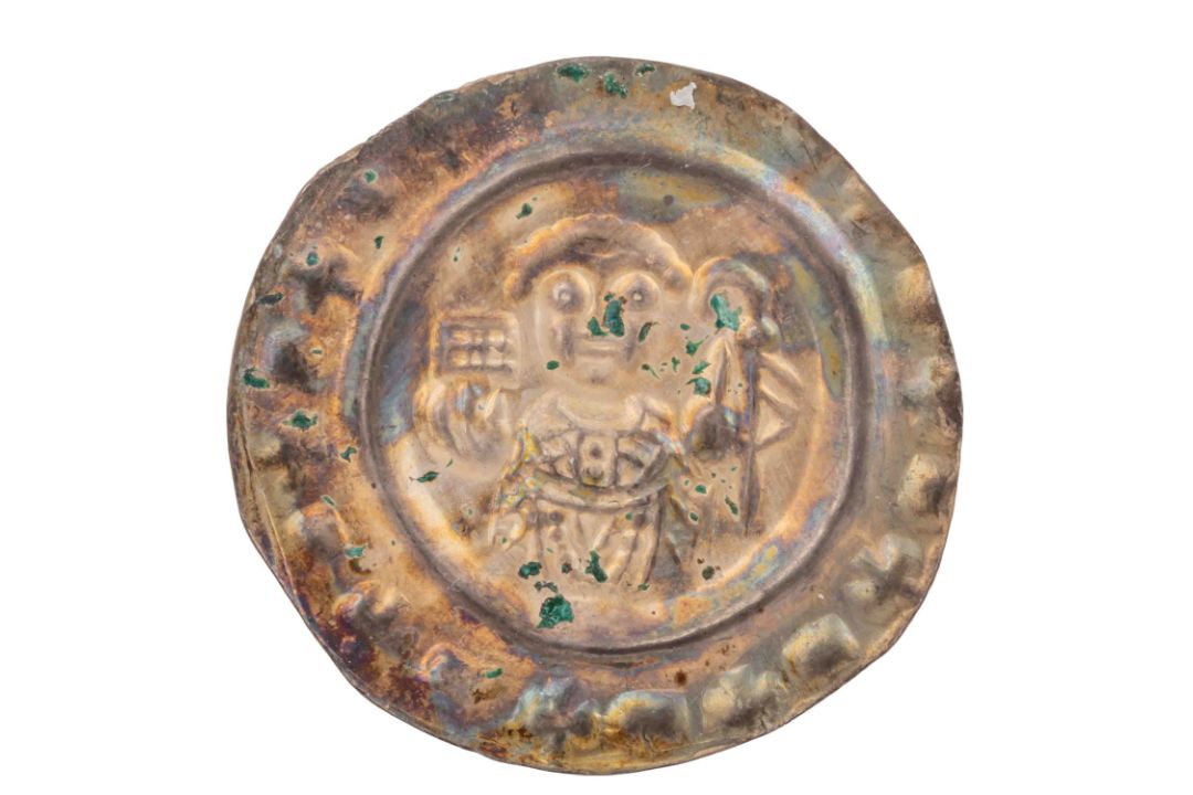 Weingarten - Brakteat um 1240, Abt Hugo von Montfort (1232-1242), - Bild 1 aus 2