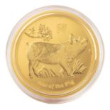 Australien/GOLD – 100 Dollars 2019, „Year of the Pig“,