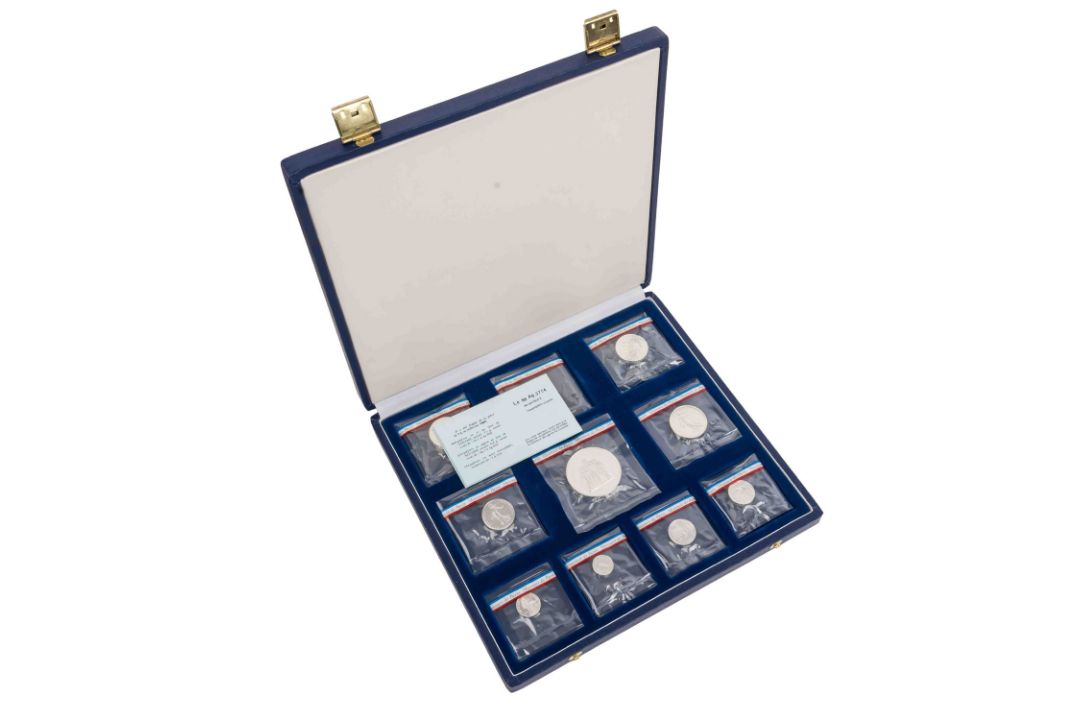 Frankreich – 10-teilige Piéfort-Sammlung der Monnaie de Paris, 1980 - Bild 3 aus 3