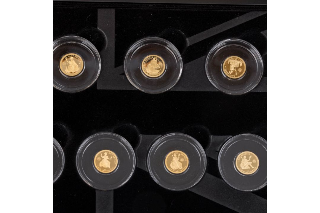 Solomon Islands /GOLD – 35 Jahre Britannia, 35 × 10 $ 2022 à 1/100 Unze - Bild 7 aus 7