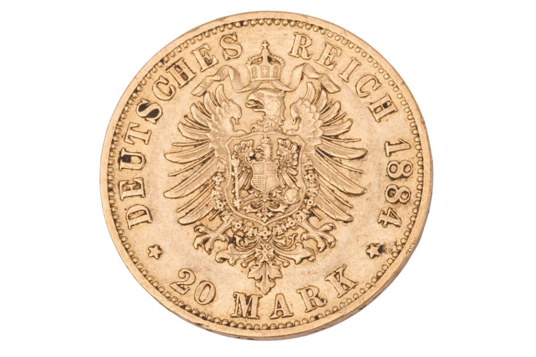 Dt. Kaiserreich /GOLD – Preußen, Wilhelm I. (1861–1888), 20 Mark 1884 A - Bild 2 aus 2
