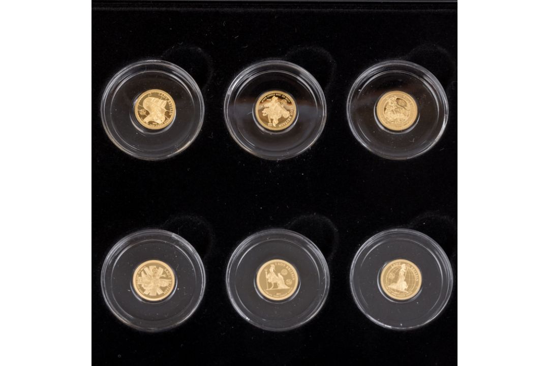 Solomon Islands /GOLD – 35 Jahre Britannia, 35 × 10 $ 2022 à 1/100 Unze - Bild 5 aus 7