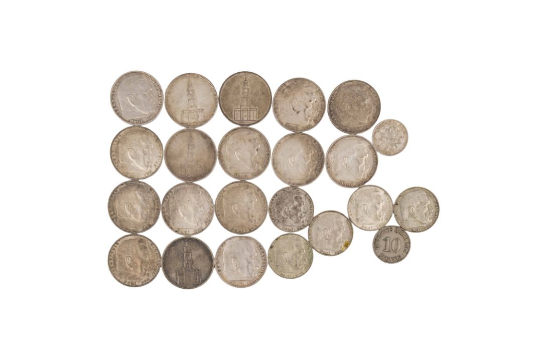 Dt. Kaiserreich bis Deutsches Reich 1933/45/SILBER – Konvolut mit insg. ca. 540g fein, - Bild 5 aus 6