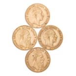 Kleines Preußen-GOLDlot mit 4 Goldmünzen