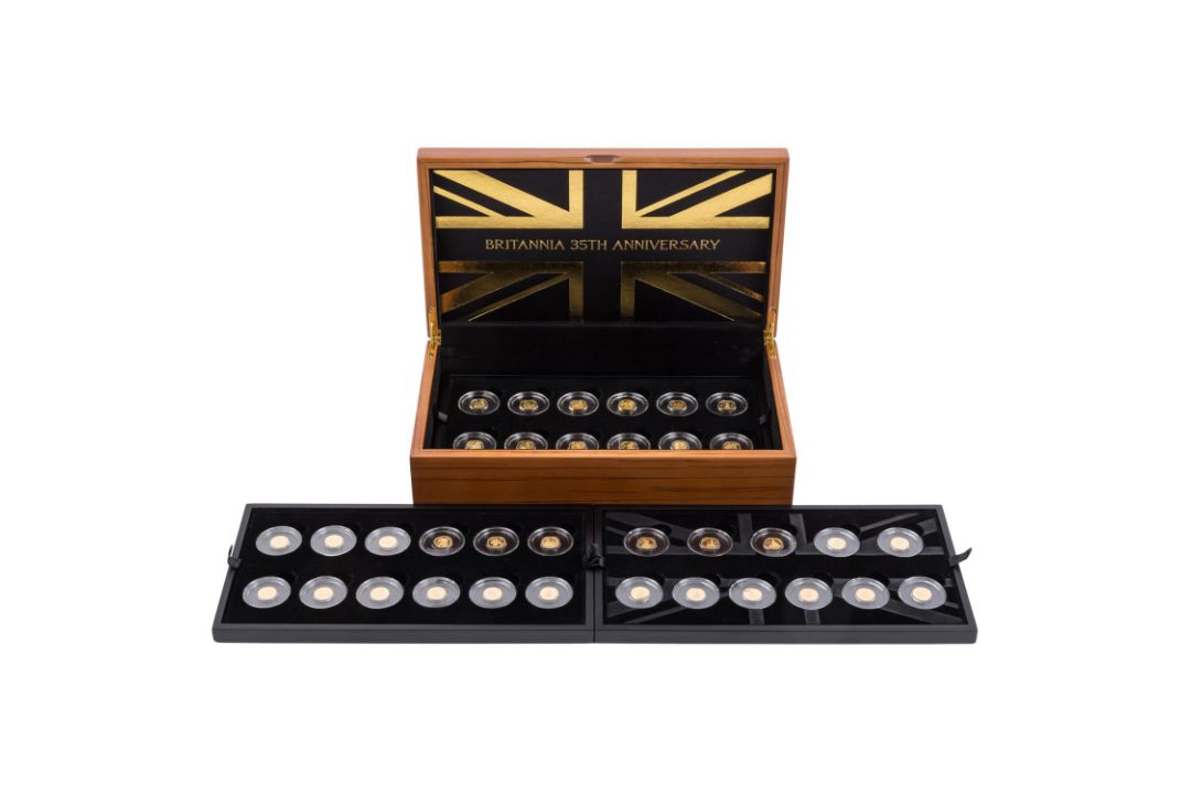Solomon Islands /GOLD – 35 Jahre Britannia, 35 × 10 $ 2022 à 1/100 Unze - Bild 1 aus 7