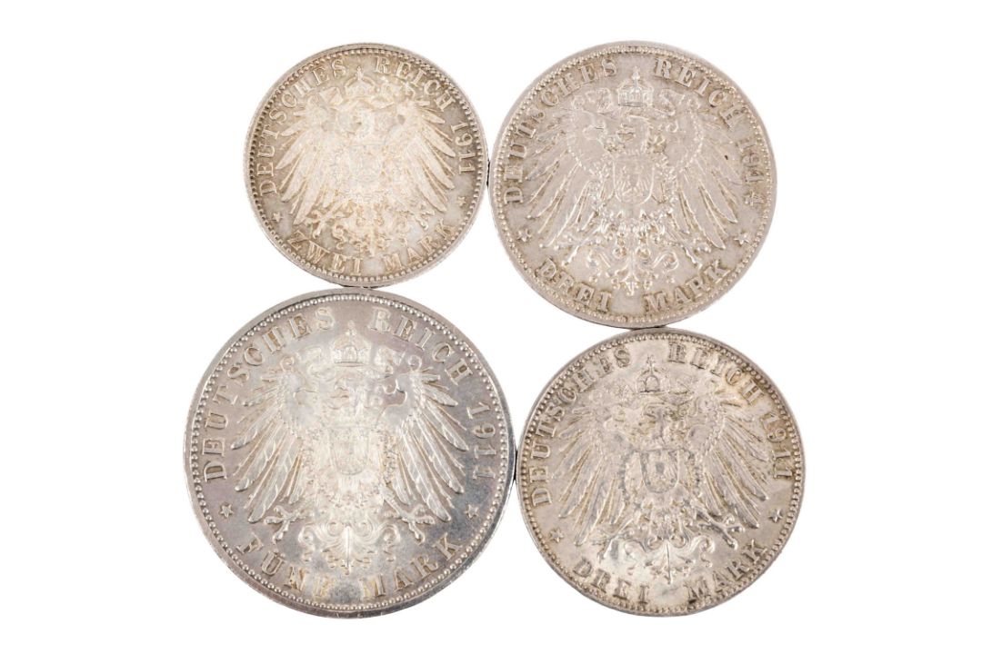 Dt. Kaiserreich /SILBER - Bayern, Luitpold 2 / 3 / 5 Mark 1911 D - Bild 3 aus 3