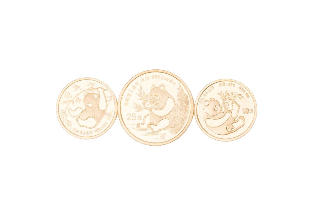3 x China in Gold -  - Bild 2 aus 2