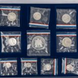 Frankreich – 10-teilige Piéfort-Sammlung der Monnaie de Paris, 1980