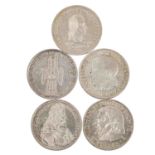 BRD Top Five – 5 x 5 DM Gedenkprägungen 1952-1964,