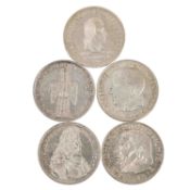 BRD Top Five – 5 x 5 DM Gedenkprägungen 1952-1964,