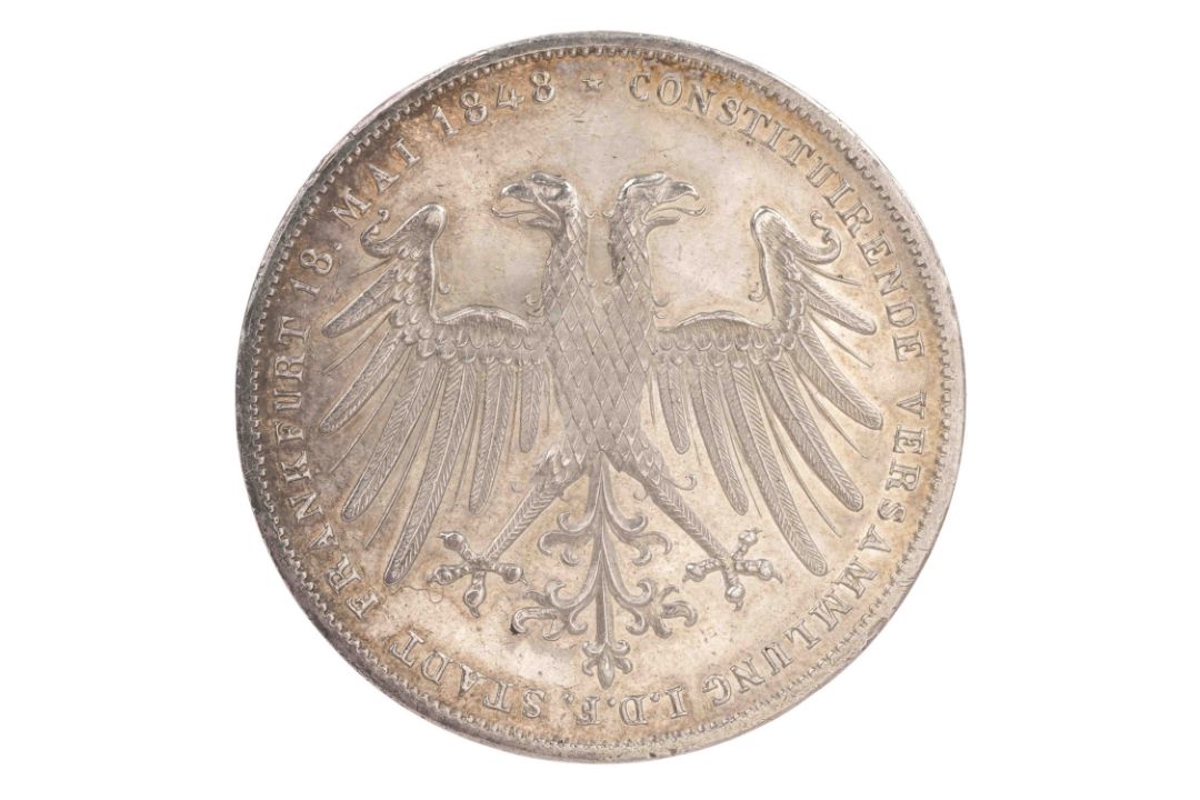 Altdeutschland – Freie Stadt Frankfurt (1372–1866), Doppelgulden 1848 - Bild 2 aus 2