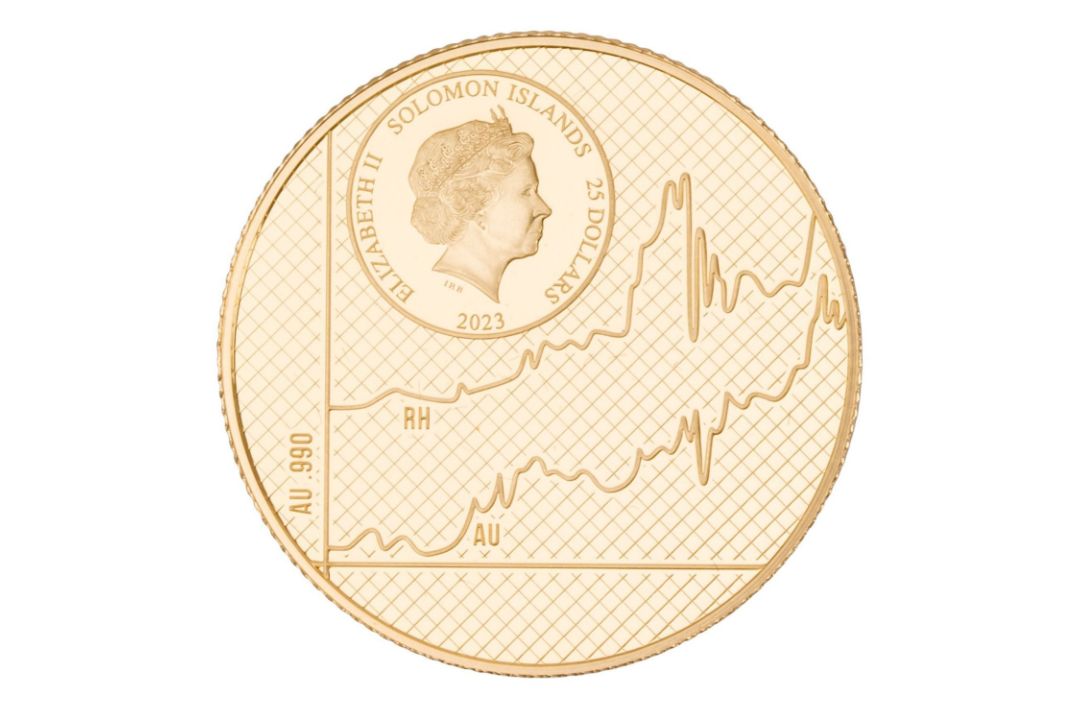Solomon Islands /GOLD – 25 $, Charles III „Alpine Ibex“ 2023 - Bild 2 aus 3