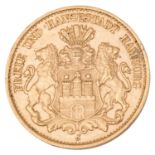 Dt. Kaiserreich /GOLD - Freie und Hansestadt Hamburg 10 Mark 1912 J