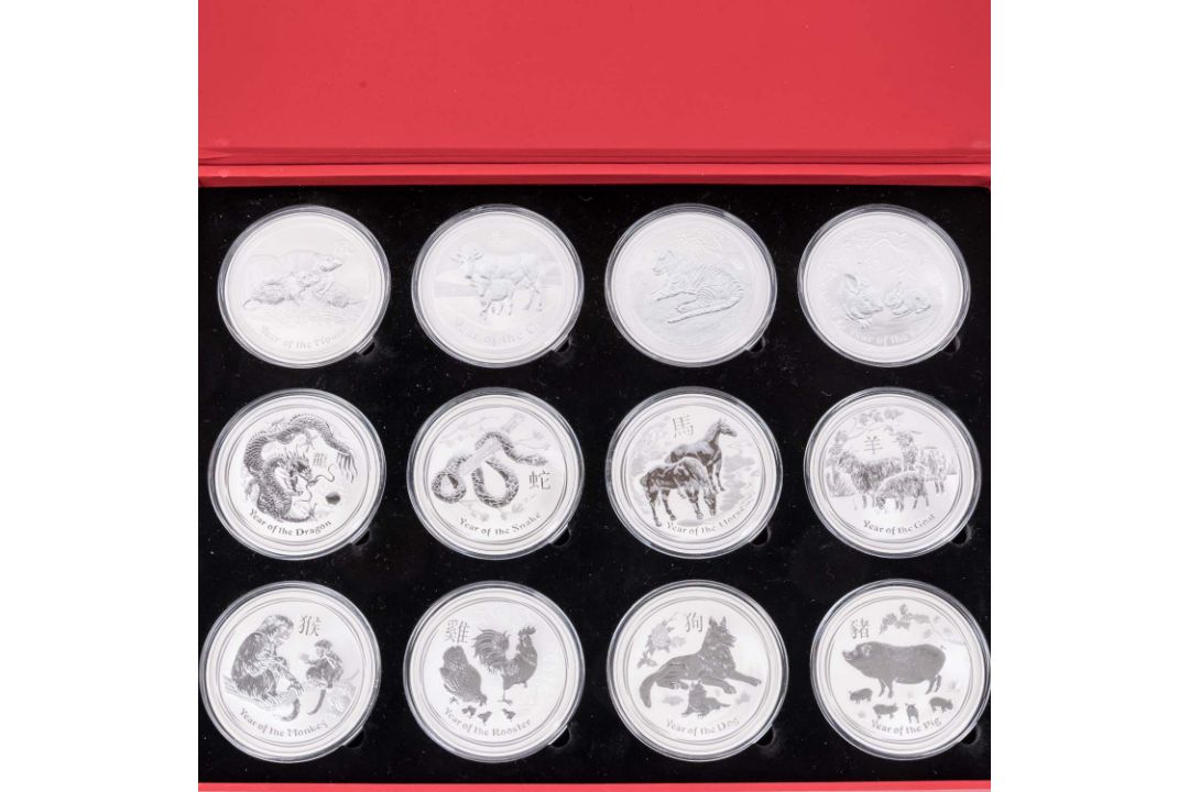 Australien/SILBER 12x 2 Dollar 2008-2019 "Lunar Serie 2" - Bild 2 aus 3