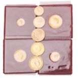 Gemischtes GOLDlot - 9 Münzen mit insg. ca. 34g Feingold,