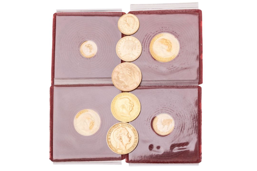 Gemischtes GOLDlot - 9 Münzen mit insg. ca. 34g Feingold, - Bild 1 aus 5