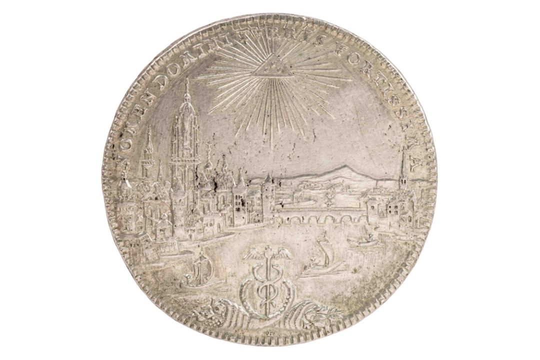 Stadt Frankfurt - Konventionstaler 1772 mit Ansicht der Stadt,  - Bild 1 aus 2