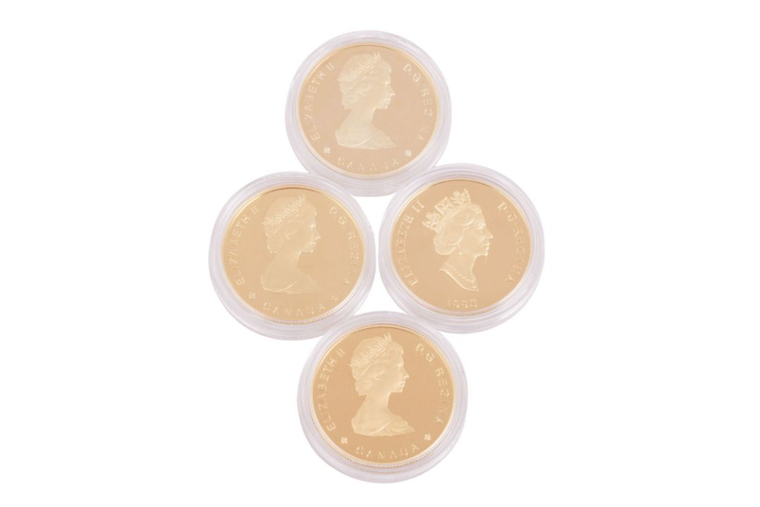 Kanada/GOLD - 4 x 100 Dollars 1988/1989(2x)/1990, - Bild 2 aus 3