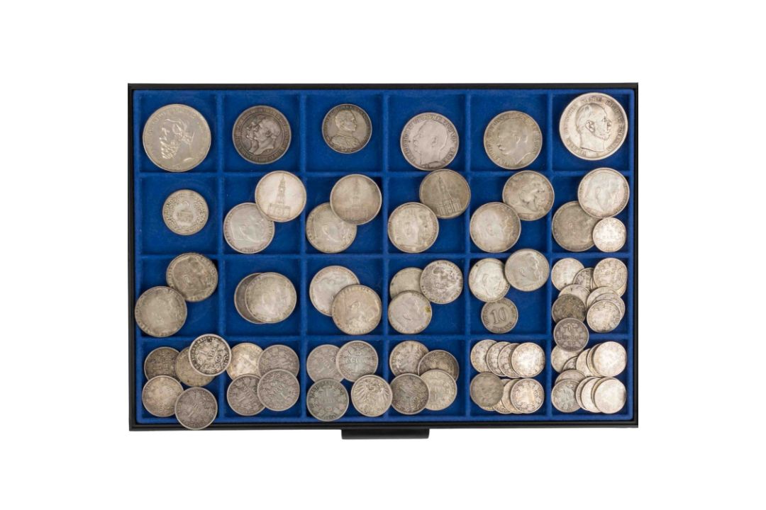 Dt. Kaiserreich bis Deutsches Reich 1933/45/SILBER – Konvolut mit insg. ca. 540g fein, - Bild 1 aus 6