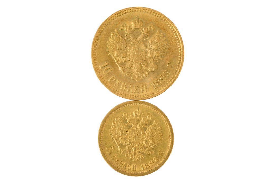 Russland/GOLD - 1x 10 Rubel 1899 und 1x 5 Rubel 1898, Zar Nikolaus II, - Bild 2 aus 2