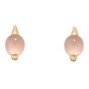 POMELLATO Ohrringe mit Quarzcabochons rosa, 