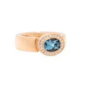 JOCHEN POHL Ring mit tiefblauem Aquamarin