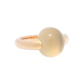 POMELLATO Ring mit Quarzcabochon grün, 